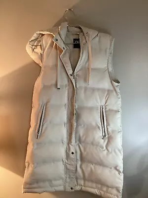 ZARA Women’s Quilted Gilet Tan Puffer Vest With Hood Size XS • $39.99