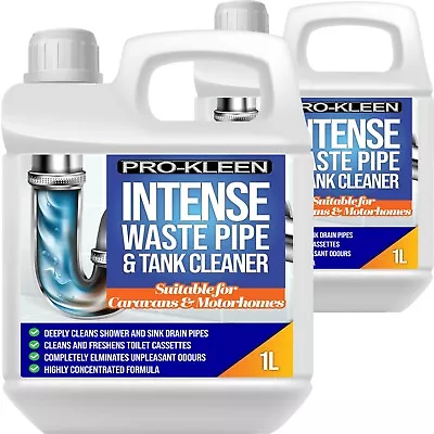 ProKleen Intense Waste Pipe & Tank Cleaner Caravan Cleans Motor Home Shower 2L • £15.95