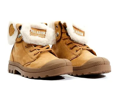 Palladium Baggy Nubuck Leather Color APPLE CINAMON Combat Boots Womens Size US 6 • £43.52