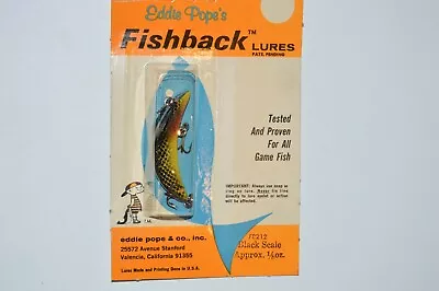 Old Eddie Pope's Pope Fishback Approx 1/8oz Black Scale Fb212 Rare Lure • $14.95