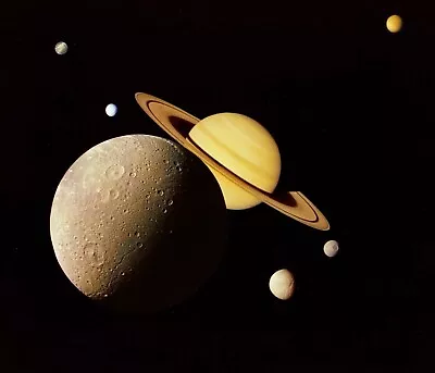 Saturn And The Moons 8x10 Photo Print • $5.99