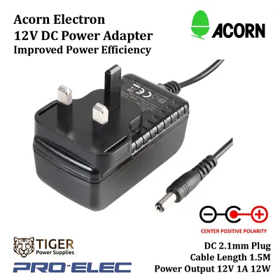 £14.50 • Buy Acorn Electron Power Supply Adapter 12V 1A 12W Upgraded Improved Efficiency