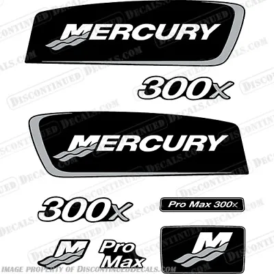 Fits Mercury 300x ProMax Decals - Silver • $109.95