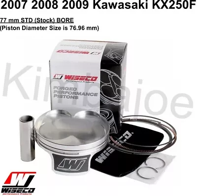 2007 2008 2009 Kawasaki KX 250 F 77 Mm STD (Stock) BORE Wiseco Forged Piston Kit • $210.29