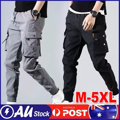 Men Cargo Tactical Pants Work Combat Multi-pockets Training Trousers Overalls • $19.09