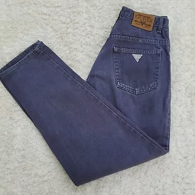 Guess Pascal Jeans Loose Fit Tapered Leg 90's VTG USA Made Charcoal Gray Size 26 • $50