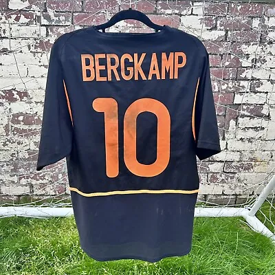 Holland 2002-04 Away Shirt BERGKAMP 10 Classic Original Football Shirt Vintage • £100
