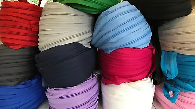 Continuous Zipper Roll Multiple Colours  Zip Size 3  • £2.49