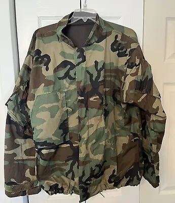 Vintage US Army Military BDU Camo Chemical Protective Jacket Lined Sz XL/Regular • $26