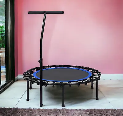 £84.99 • Buy Adjustable Handle Fitness Trampoline Small Rebounder With Handlebar Cardio Home
