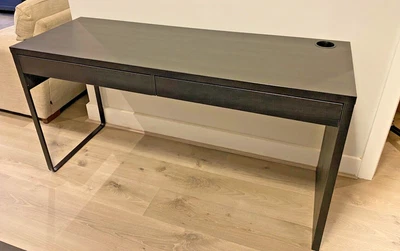£30 • Buy Ikea Micke 2 Drawer Desk Black-Brown