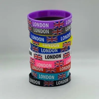 £2.59 • Buy London Union Jack Rubber Silicone Men’s Women’s Bracelet Wristband