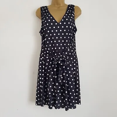 £14.95 • Buy NEW DEBENHAMS Plus Size 14-24 Polka Dot Spotted Swim Dress Swimsuit Black White