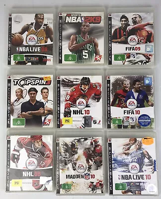 Playstation 3 Games Bundle X 9 NBA Fifa NFL NHL • $60