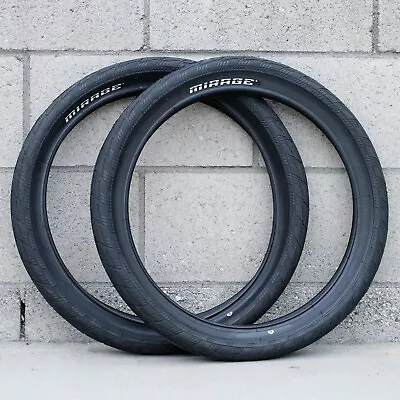 PAIR OF ECLAT BMX MIRAGE BICYCLE TIRES BLACK 20 X 2.45  • $69.95