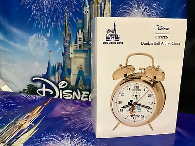 Disney WDW 50th Anniversary Citizen Vault Collection Double Bell Alarm Clock NEW • $69.94