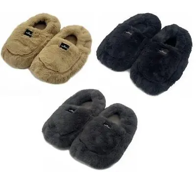 Warmies Microwavable Faux Fur Slippers Wheat Filled With Lavender Scent UK 3-7 • £22.99