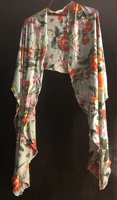 Moschino Floral Patter Shawl Wrap 77 In. X 18 In. • $29.99