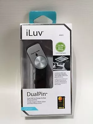 ILuv Double Dual Pin USB In Car Charger For IPod IPad IPhone & Android #X • £9.99