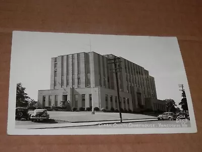 Vancouver Washington - 1953 Era Real-photo Postcard - Court House - Ellis 6753 • $11