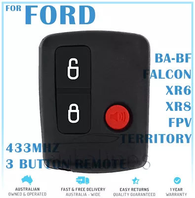 2x Ford 3 Button Keyless Entry Remote Falcon BA BF Ute Territory XR6 XR8 FPV • $34.99