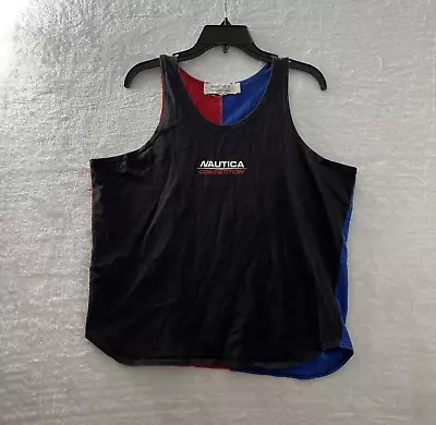 Nautica Competition Tank Top Mens Medium Triathlon Multicolor Sleeveless • $5.79