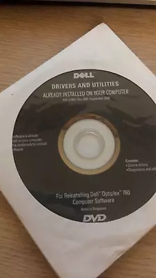 Dell Drivers And Utilities   September 2008 For Reinstalling Dell Optiplex 760  • $5.40
