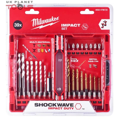 £37.79 • Buy Milwaukee 4932479853 39 Pieces Shockwave Impact Duty Screwdriver & Drill Bit Set