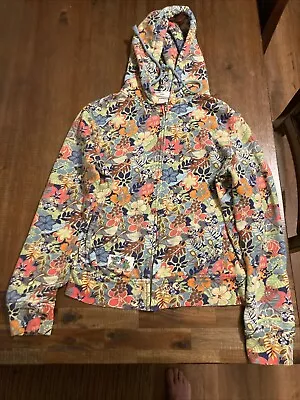 Disneyland Resort Hawaiian Minnie Mouse Cotton Zip Hoodie Women’s Sz M • $24.99