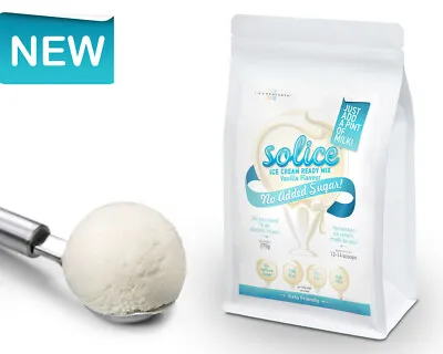 Sol-ice 0% Sugar Added | Keto | Ice Cream Mix Vanilla Flavour | 12-14 Scoops • £9.89