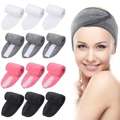 Spa Headband For Women Adjustable Makeup Hair Band With Magic TapeHead Wrap ... • $20.76