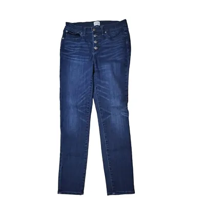 J. Crew Denim Buttonfly 9  Toothpick Skinny Ankle Jeans Size 28 • $10.49