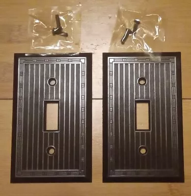 2-PK VINTAGE Sierra Light Switch WALL PLATE Toggle BROWN BAKELITE NEW 91071 • $9.65