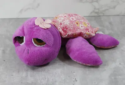 Vintage Suki Lil Peepers Petal Turtle Soft Plush Toy Purple And Floral 10  • £9.99