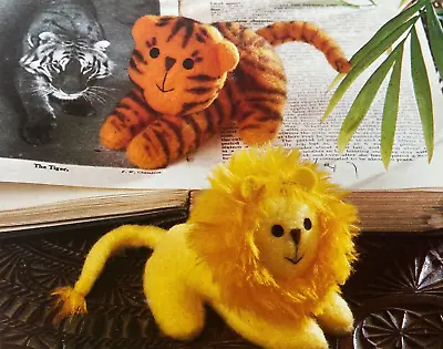£2.09 • Buy SEWING PATTERN Jean Greenhowe Jungle Beanie Toys Lion Tiger Animal Miniature 9cm