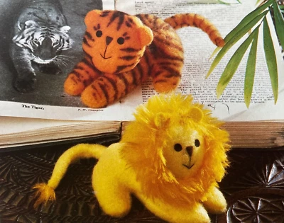 £2.09 • Buy SEWING PATTERN Jean Greenhowe Jungle Beanie Toys Lion Tiger Animal Miniature 9cm