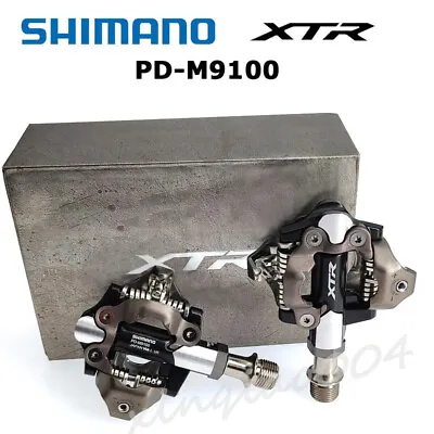 Shimano XTR PD-M9100 SPD Top MTB/XC/CX Race Pedal Race Bike Pedals Set & Cleats • $98.99