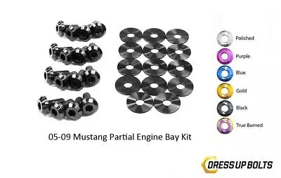 Black Dress Up Bolt Kit For 2005-2009 Ford Mustang (Engine Bay Partial) • $138.59