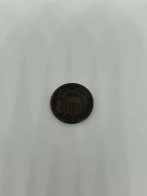 1864 Two Cent Piece 2C Civil War Date Large Motto US Copper Coin CC21520 • $7.50