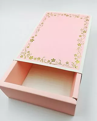 Cute Pink Bakery Box | Gold Floral Reef | For Macaron/Cookie Gift Party | 6 Cts • $11.99