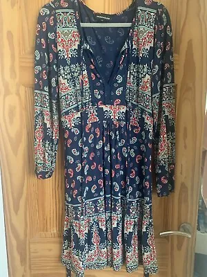 Warehouse Paisley Print Dress -16 • £7