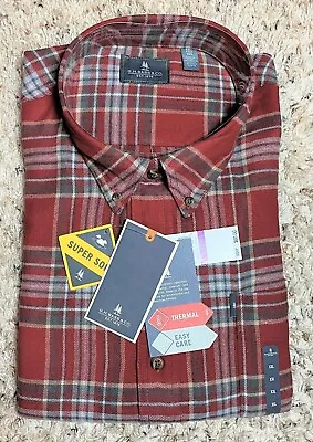 Men's GH Bass Fireside Regular-Fit Plaid Flannel Button-Down Shirts S XXL NWT • $22.99