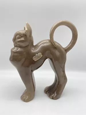 RARE Vintage ROYAL HAEGER 8” Cat ARCHED BACK STANDING CAT WITH FULL Label READ • $164.99