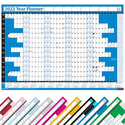 £4.95 • Buy 2023 Year Wall Planner For Office/Home Unmounted Calendar *LAMINATED* A3 A2 A1