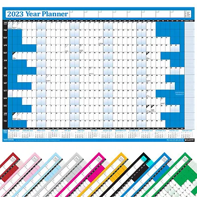 2023 Year Wall Planner For Office/Home Unmounted Calendar *LAMINATED* A3 A2 A1 • £5.95