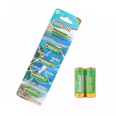 £7.99 • Buy 5 X Eunicell 23A L1028 12V Garage Remote Battery Door Bill A23 MN21 V23GA 23AE