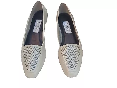 Enzo Angiolini Lieutenant Moonrater Studded Leather Loafers Shoes Flats 11 N 11N • $4.99