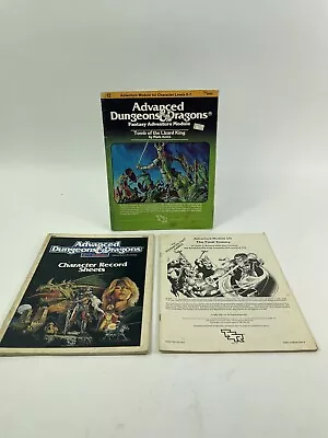LOT  Vintage Advanced Dungeons & Dragons Adventure Modules & Character Sheet • $29.99