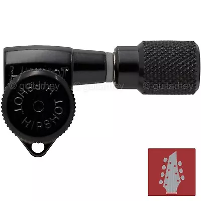 NEW Hipshot 7-Strings L4+R3 SET Grip-Lock Open-Gear Locking Knurled Keys - BLACK • $129.95