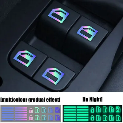 Universal Luminous Car Interior Window Door Switch Sticker Decal Car Accessories • $6.73